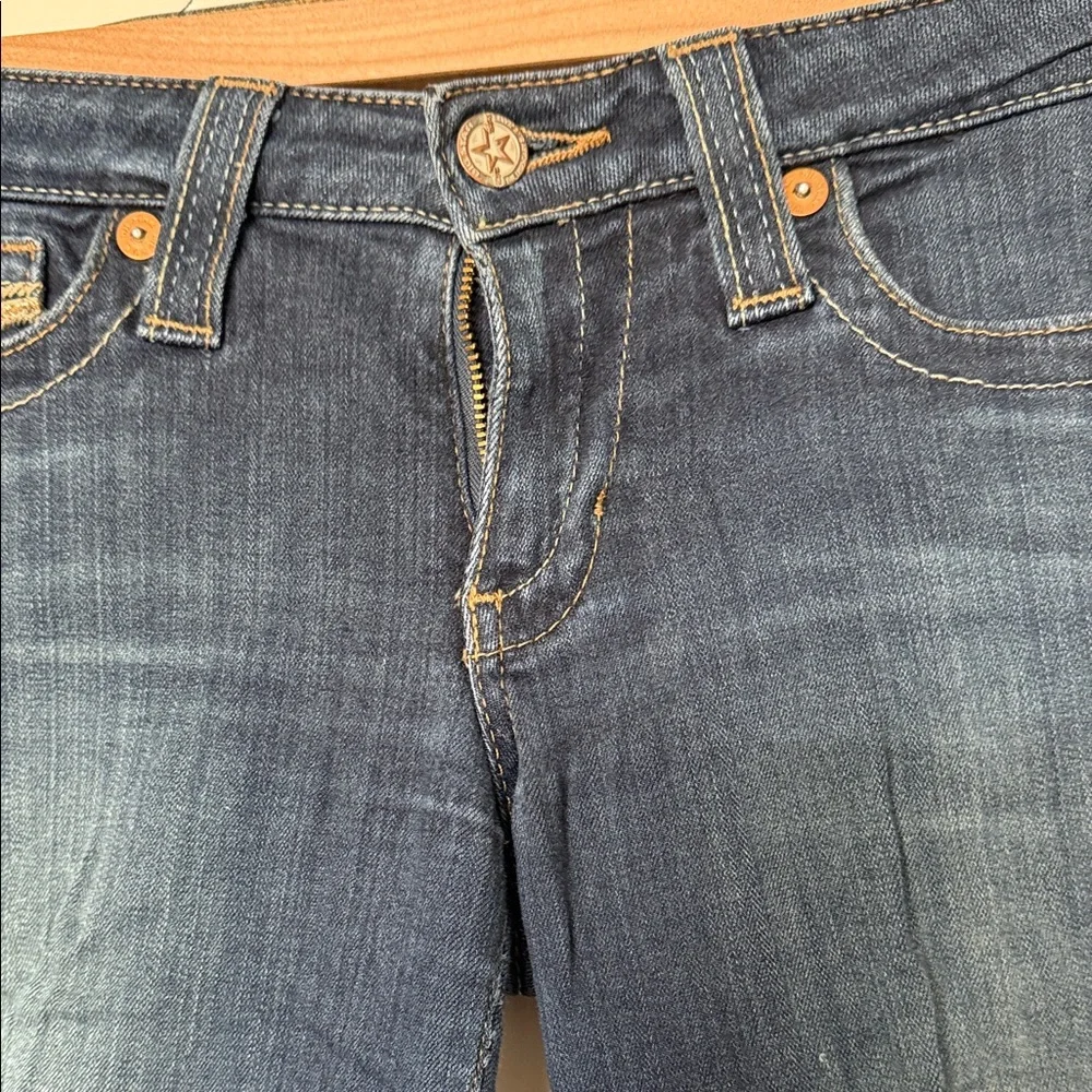 Buckle Women's Deep Indigo Flare Jeans - Picture 2 of 8